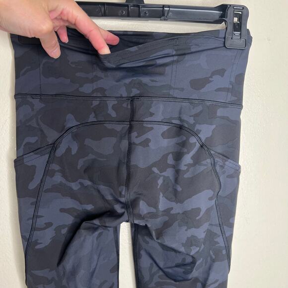 Lululemon Fast and Free Crop 19" Leggings 4 Incognito Camo Running Athletic Gym - Picture 10 of 15